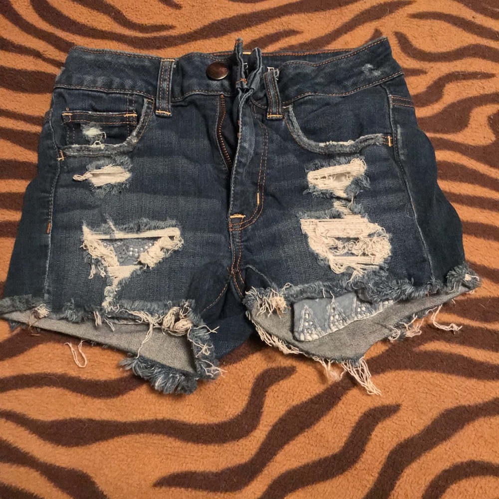 American Eagle high rise shortie shorts